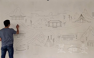 大连服装展油墨互动墙