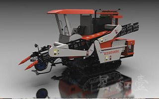 山东临沂市临沭中国鲁东南跨境电商小镇-收割机三维动画